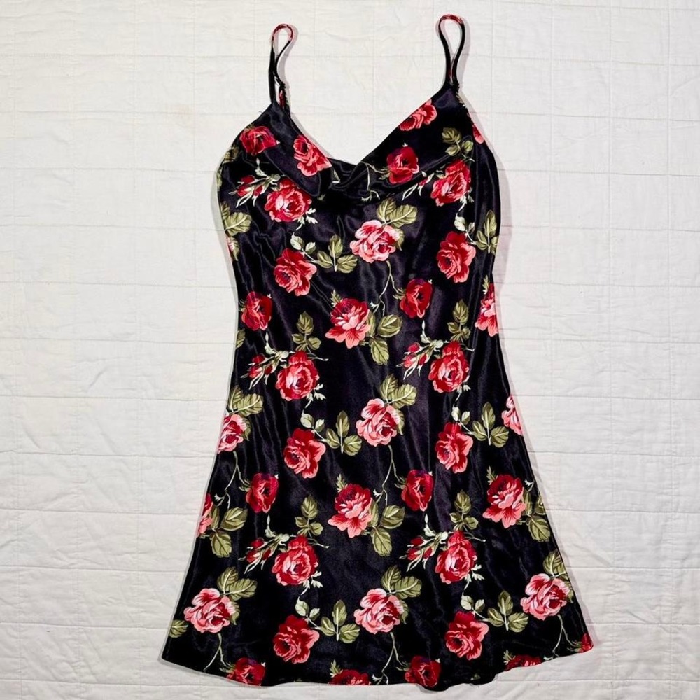 Audrey 3+1 Black Floral Slip Dress –‎ Size S